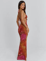 Esmeralda Maxi Dress Golden Crystal