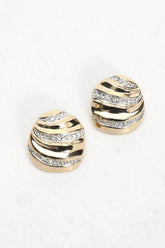 Jada Irregular Textured Earrings Gold/Silver