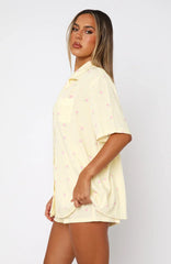 Offline Pyjama Set Lemon Meadow Stripe