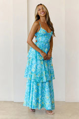 Digital Darling Maxi Dress Blue