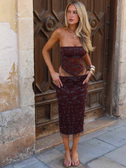 Melinae Midi Skirt Chocolate