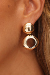 Hilary Drop Earrings Gold