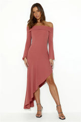 She's All Class Off Shoulder Maxi Dress Brick
