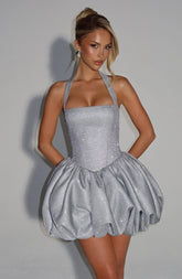 Araminta Mini Dress - Silver