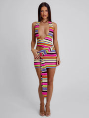 Lucy'S April Mini Dress Multi Stripe