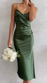Isabella Ruched Midi Dress