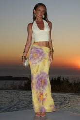 Alexis Halter Cut Out Maxi Dress Suri Yellow