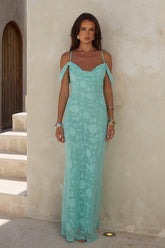 Anita Maxi Dress Aqua