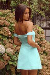 Ebony Mini Dress Aqua