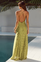 Ellerby Frill Trim Maxi Dress Olive