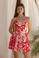 Henrietta Mini Dress Matelo Red