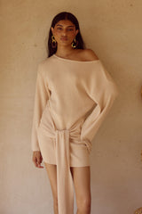 Himari Knit Mini Dress Sand