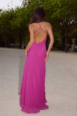 Jionni Ruffle Maxi Dress Berry