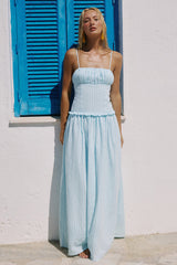 Keily Square Neck Maxi Dress Blue