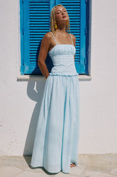 Keily Square Neck Maxi Dress Blue