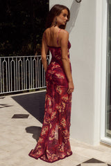 Kiata Ruffle Maxi Dress Eliana Red