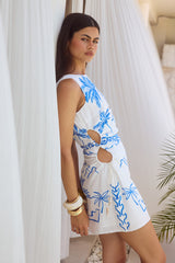 Louella Mini Dress Astley Blue