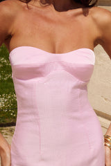 Medina Strapless Mini Dress Musk