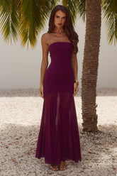 Remi Strapless Maxi Dress Plum