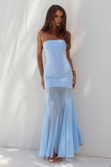 Remi Strapless Maxi Dress Sky Blue