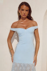 Shayla Off Shoulder Maxi Dress Bluebell
