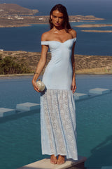 Shayla Off Shoulder Maxi Dress Bluebell