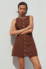 Stella Mini Dress Chocolate