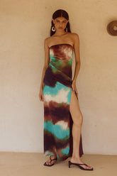 Vega Strapless Maxi Dress Vega Chocolate