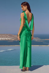 Zurina Low Back Maxi Dress Emerald