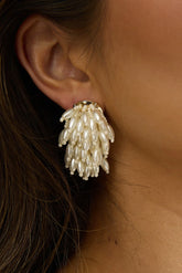 Rayn Cluster Earrings Pearl