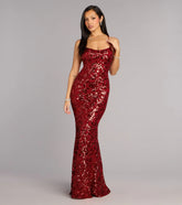 Betty Sequin Strappy Mermaid Formal Dress