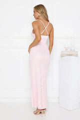 Love Bitten Lace Maxi Dress Pink