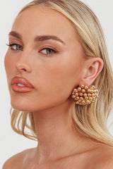 Billy Firework Cluster Earrings Gold