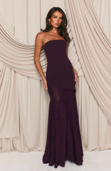 Sending My Best Strapless Maxi Dress Burgundy