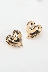 All My Love Heart Earrings Gold