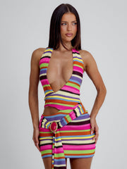 Lucy'S April Mini Dress Multi Stripe