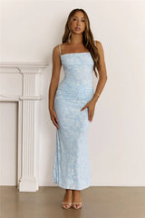 Whispering Love Maxi Dress Blue