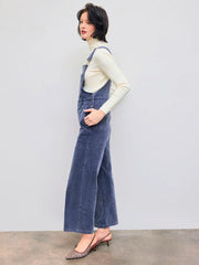 Washed Corduroy Buckle Up Pocket Jumpsuit