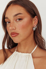 Tristan Earrings Set Silver Diamante