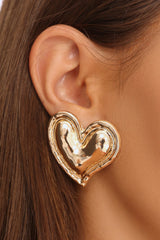 All My Love Heart Earrings Gold