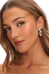 Iris Twist Earrings Silver