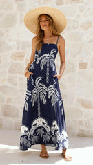 Jaylene Maxi Dress - Navy Bahamas
