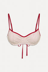 x BELLA HADID Cola Underwire Bikini Top - Strawberry Polka Dot