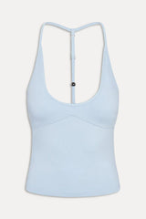 x JENNIE Chantal Cotton Halter Top - Powder Blue