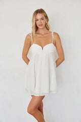 May Tie Strap Chiffon Mini Dress