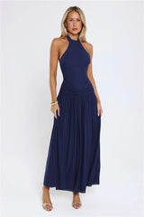 Mirielle Halter Maxi Dress Navy