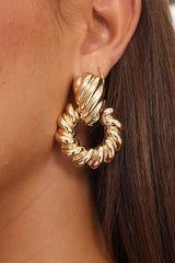 Sabrina Twist Earrings Gold