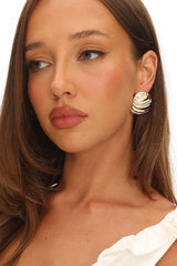 Jada Irregular Textured Earrings Gold/Silver