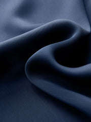 Asymmetric Ruffle Metal Detail Satin Maxi Skirt