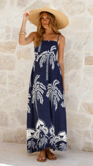 Jaylene Maxi Dress - Navy Bahamas